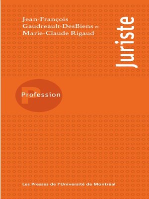 cover image of Profession juriste
